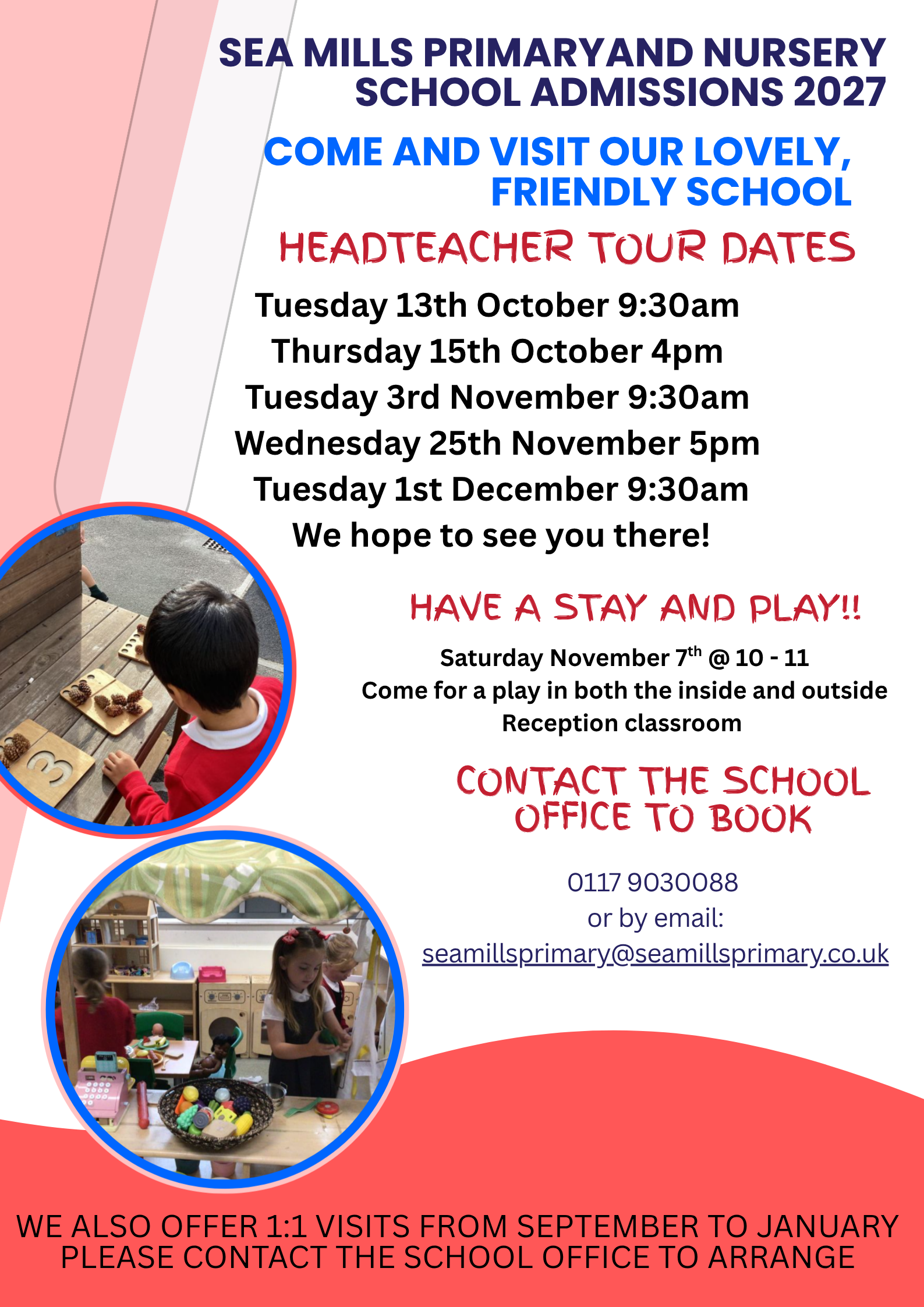 Sea Mills Primary Tour dates poster 2026